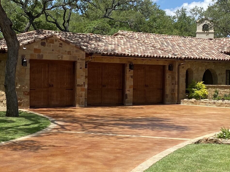 Garage door installation completed by Door Pro Plus for a home in the Texas Hill Country